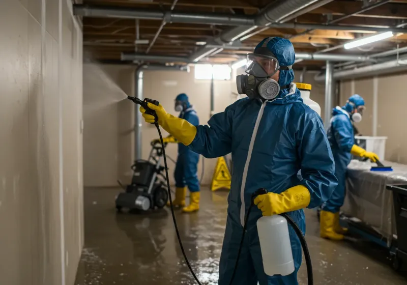 Basement Sanitization and Antimicrobial Treatment process in Sabinal, TX